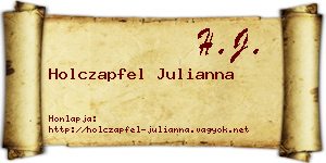 Holczapfel Julianna névjegykártya